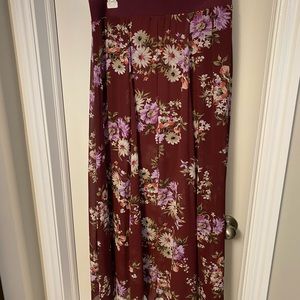 Torrid long skirt with sheer overlay and built in slip
